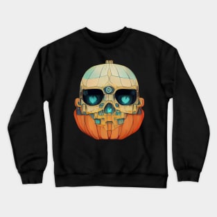 Pumpkin Skull Halloween Crewneck Sweatshirt